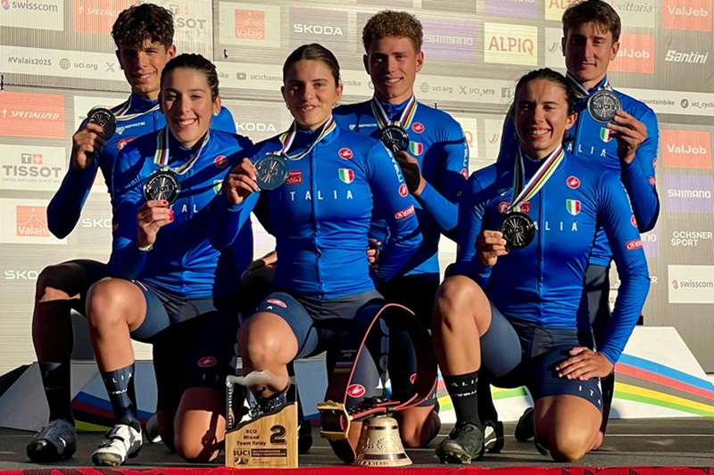 Mondiali Mtb: argento dell’Italia nel Mixed Team Relay