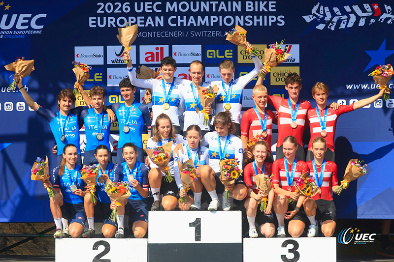 Europei MTB: il Team Relay firma il secondo argento azzurro a Monteceneri