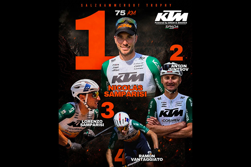 E’ dominio KTM Spada Brenta Brakes sul percorso da 74,7km della Salzkammergut Trophy