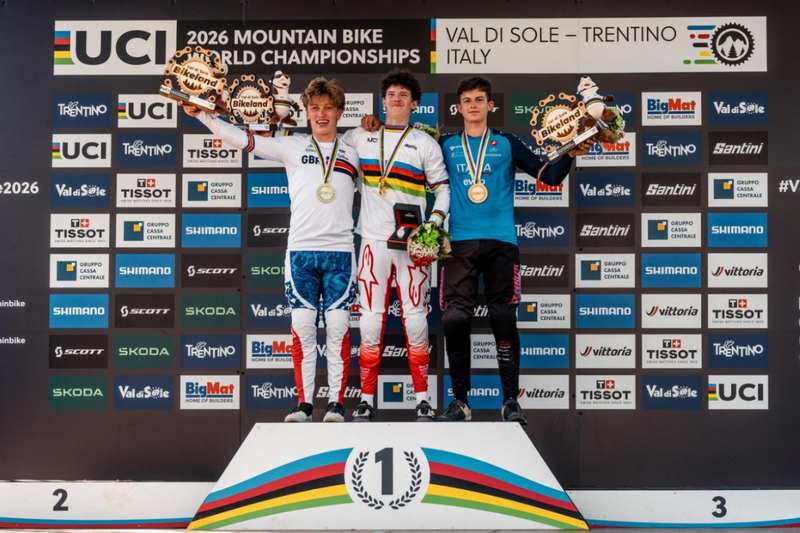 Seconda medaglia per l’Italia ai Mondiali MTB in Val di Sole: bronzo di Gilardino nel Downhill juniores